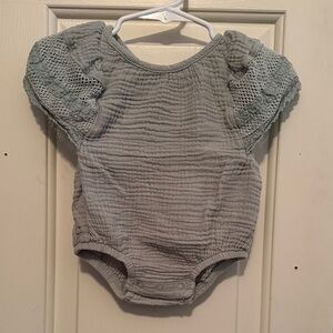 Adorable Sage Lace Bubble 100% cotton